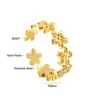 Popular Transfronterizo Sencillo Acero Inoxidable 18K Colgante Flor Pendientes Collar Pulsera Pendientes de Moda Conjunto de Joyería para Mujer