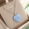 Amor transfronteiriço popular europeu e americano pingente de pedra luminosa amigos simples moda vidro luminoso clavícula corrente pingente