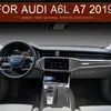 Adecuado para Audi A6L/A7 19-24 Volante y Tablero de Fibra de Carbono Decoración Accesorios de Modificación Interior de Coche