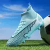 Zapatos de fútbol transfronterizos para hombres y mujeres, de caña alta con tacos largos AG, tacos TF, zapatos de entrenamiento para competición de fútbol en campus estudiantil, malla antideslizante