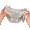 Calcinha Sexy de Cetim com Renda Feminina 2027 Nova Alta Aparência Desejo Puro Laço Tanga Feminina Cintura Baixa Francesa