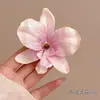 Atmósfera Flor de Lirio Azul Pasador de Cabello Femenino Cabeza Flor de Simulación Pinza de Flor Pinza de Tiburón Adorno para la Cabeza de Vacaciones en la Playa