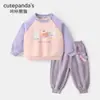 Conjunto Kaka Panda para Niñas, Tops Casuales de Otoño para Niños Pequeños, Ropa de Bebé, Ropa Infantil