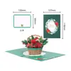 Cartão de felicitações de Natal cartão tridimensional árvore de Natal 3D cartão tridimensional cartão pequeno criativo de Natal negócio de atacado