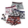 Roupa Íntima Masculina de Verão Seda Gelada Tamanho Grande Aba Larga Tendência Estampada Personalizada Tamanho Grande Alta Elasticidade Boxer Shorts Atacado