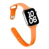 Pulseira de Silicone para Relógio Compatível com Apple iWatch Fivela Invertida S11 Cintura Fina Clássico S10 Modelo Fino 987 Cor Sólida