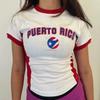 Estación Europea Exportación Elegante Retro Calle Estilo Europeo y Americano Camiseta de Mujer Letra Bordada Crop Top Sexy Sexy Exterior