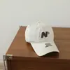 Estilo Coreano Unissex Bebê Bordado Letra N Boné de Baseball Infantil Outono Versátil Pai-Filho Aba Macia Proteção Solar Boné Bico de Pato Tendência