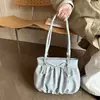 Bolso de Hombro Plisado de Lunares Estilo Coreano Nuevo Verano 2026 para Mujer, Bolso Elegante y de Moda para el Brazo para el Trabajo y los Viajes, Venta al por Mayor