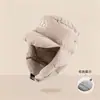 Gorro de Invierno para Mujer 2025 Nuevo Estilo Gorro de Algodón con Relleno de Plumas Otoño e Invierno para Ciclismo Protección para los Oídos a Prueba de Viento Engrosado Cálido Gorro Lei Feng