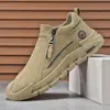 2026 Nuevos Zapatos Versátiles para Montañismo al Aire Libre para Hombre Cremallera Antideslizantes Zapatos de Protección Laboral Casual Deportivo para Hombre Martin Ropa de Trabajo Tabla