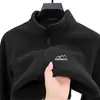 Venta al por mayor de fábrica de chaquetas cálidas de forro polar, nueva colección otoño/invierno 2026, sudaderas de forro polar para hombre, cárdigan con cuello alto para exteriores