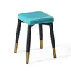 Taburete cuadrado para mesa de comedor casera personalizado, taburete cuadrado simple y grueso de madera maciza, taburete cuadrado apilable y reforzado para sala de estar y comedor