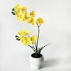 Orquídea Phalaenopsis Bonsai Artificial com 2 Hastes e 12 Flores, Decoração de Planta em Vaso para Interior, para Sala de Estar e Gabinete de TV, Ornamento de Vaso