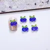 Decoraciones para Uñas de Dibujos Animados de Frutas Mini de Verano Frescas y Sencillas, Decoraciones de Uñas de Resina Transparente 3D de Fresa y Plátano Helado