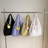 2025 Nuevo Estilo Fresco Plisado Burbuja Bolso de Mujer Flor Dulce Bolso Tote Gran Capacidad Simple Bolso de Hombro