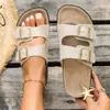 Sandalias de Playa Casuales Cómodas de Fondo Plano Estilo Retro sin Cierre para Mujer Tallas Grandes de Comercio Exterior Verano 2026