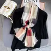 Bufanda de Seda para Mujer Bufanda Pequeña Larga Protección para el Cuello Bufanda de Verano Cubierta Fina para el Cuello Protección Solar 2023 Nuevo Verano