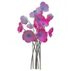 Escultura de flor iluminada em aço inoxidável feita sob medida para projetos de iluminação de praças ao ar livre, fabricante de instalações de arte paisagística em grande escala