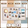 Quadro de feltro para jardim de infância com cantos arredondados, parede de fotos, quadro de fundo colorido, quadro de exibição criativo com adesivos, quadro de cortiça, decoração de sala de estar
