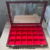 Caja Negra a Prueba de Polvo con 18 Compartimentos para Joyas, Collares, Anillos, Pendientes, Pulseras y Artículos de Colección, con Tapa
