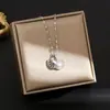 Collar de Acero de Titanio Plateado de Venta Caliente en TikTok Live para Mujer, Cadena para Clavícula Versátil de Nicho de Moda, Celebridad de Internet, Joyería que no se decolora