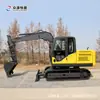 Máquina de Gancho de Exportación de 8 Toneladas para Obra de Construcción de Ingeniería Excavadora Zhongyuan Excavadora Hidráulica de Orugas Mediana y Grande de 8 Toneladas