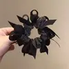 Elástico de Cabelo de Renda Estilo Coreano para Rabo de Cavalo, Scrunchie Grande, Elástico para Coque, Acessório de Cabelo de Luxo para Meninas