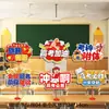 Adereços de Foto para Cerimônia de Formatura Placas de Mão Decoração de Cenário para Jardim de Infância e Ensino Fundamental