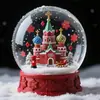 Adornos Personalizados de Bola de Cristal de Resina de Castillo Arquitectónico Casa de Micro Paisaje Retro Nostálgico Regalos Conmemorativos Personalizados