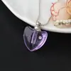 Botella de Cristal Morado, Botella de Cabello Fetal, Botella de Perfume con Aceite Esencial Incrustada de Diamantes, Collar, Tapa Retorcida, Botella Recargable, Colgante, Regalo de Cumpleaños