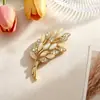 Broche de Nuevo Estilo Transfronterizo, Ramillete Colorido para Mujer, Alfiler Exquisito, Estilo Retro Europeo y Americano, Accesorio para Traje, Joyería Anti-Exposición