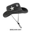 Sombrero de Pescador de Estrella de Cinco Puntas para Mujer, Estilo Lavado Antiguo, Resistente al Viento, de Verano, para Viajes al Aire Libre, Sombrero Casual con Protección Solar para Hombre, Sombrero de Sol