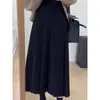 Falda de Punto de Lana Engrosada para Mujer Otoño e Invierno Nueva Falda de Cintura Alta de Una Pieza Elegante Suelta Larga para Cadera