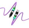 Cable de Datos Cuatro en Uno Haz de Luz Carga Súper de 60W Cable de Carga para Teléfono Móvil de Doble Puerto Luz Respiratoria Power Bank Multifunción