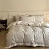 Contador sin conexión 60 algodón grueso lijado cuatro piezas algodón retro flores rotas francesas sábanas de cama otoño e invierno funda de edredón