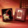 Colgante dorado con tema de oveja, oveja del zodiaco en pan de oro, cadena para teléfono de hilo rojo, colgante para bolso, accesorios del año de la oveja, regalos personalizados