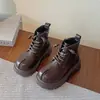 Botas Martin estilo britânico para crianças, novo modelo outono 2026, botas curtas versáteis retrô para meninas, botas de motocicleta, botas de couro