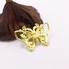 Colgante de Mariposa Tridimensional con Incrustaciones de Diamantes Color Dorado Conservador Vintage Tocado Hanfu Hecho en Tang Accesorios para el Cabello Material Accesorios de Joyería DIY