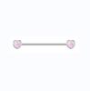 Gabe Pendientes Europeos y Americanos de Gato Aobao Circonita Pendientes de Acero Inoxidable Forma de Corazón Aobao Circonita Pendientes de Puente de Oreja Piercing