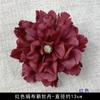Flor Artificial Cabeza de Flor Roja DIY Seda Flor Falsa Decoración Apoyos Celebración Salón de Bodas Tocado Horquilla Paquete de Material de Flores