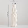 Jarrón Decorativo de Cerámica Blanca Shumen para Flores Secas Creativo Simple Moderno Sala de Estar Arreglo Floral Escritorio Adornos para Arreglo Floral