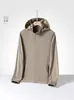 Moda Casual para Hombre Ropa Larga de Protección Solar Tejido de Seda de Hielo Transpirable Ropa para la Piel Ropa con Protección Solar Anti-UV Chaqueta para Hombre Dropshipping