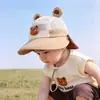 Sombrero de Verano Delgado Yipan con Doble Ala, Malla Protectora Solar, Sombrero de Pescador Cubo Solar para Niños y Niñas, Sombrero de Pescador para Bebé
