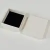 En Stock Entrega Rápida Papel Texturizado Blanco Tapa Desplegable Superior Caja de Regalo Empaque para Joyería Anillo Arete Collar Accesorios
