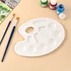 Paleta de pigmentos de flor de ciruelo transfronteriza, caja de tiza de acuarela para estudiantes, contenedor de lavado de bolígrafos, paleta de mezcla de colores de tres líneas
