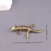 Ornatos de Lagarto Retrô de Latão Puro, Ornatos Criativos para Mesa, Pesos de Papel de Besta Auspiciosa, Ornatos de Pet de Chá de Mão, Brinquedos Feitos à Mão