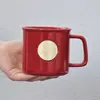 Caneca com selo de cobre Caneca de cerâmica coreana Caneca de café para casal Caneca para beber no escritório e em casa Caneca para chá da tarde Caneca de Leite