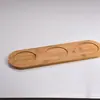 Conjunto de Bandeja de Bambu para Potes de Temperos Compartimento Único Dois Compartimentos Três Compartimentos Quatro Compartimentos Tipo Plano Ferramentas de Cozinha Bandeja Base