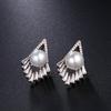 Aretes de circonita de diamante simples aretes de perlas para mujer pin de plata esterlina S925 directo de fábrica nuevos aretes estilo coreano